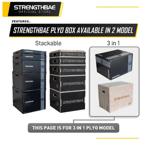 3-in-1 Plyo Box Strengthbae – Jump Box 50, 60 & 75 cm