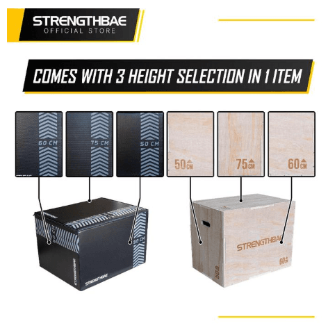 3-in-1 Plyo Box Strengthbae – Jump Box 50, 60 & 75 cm
