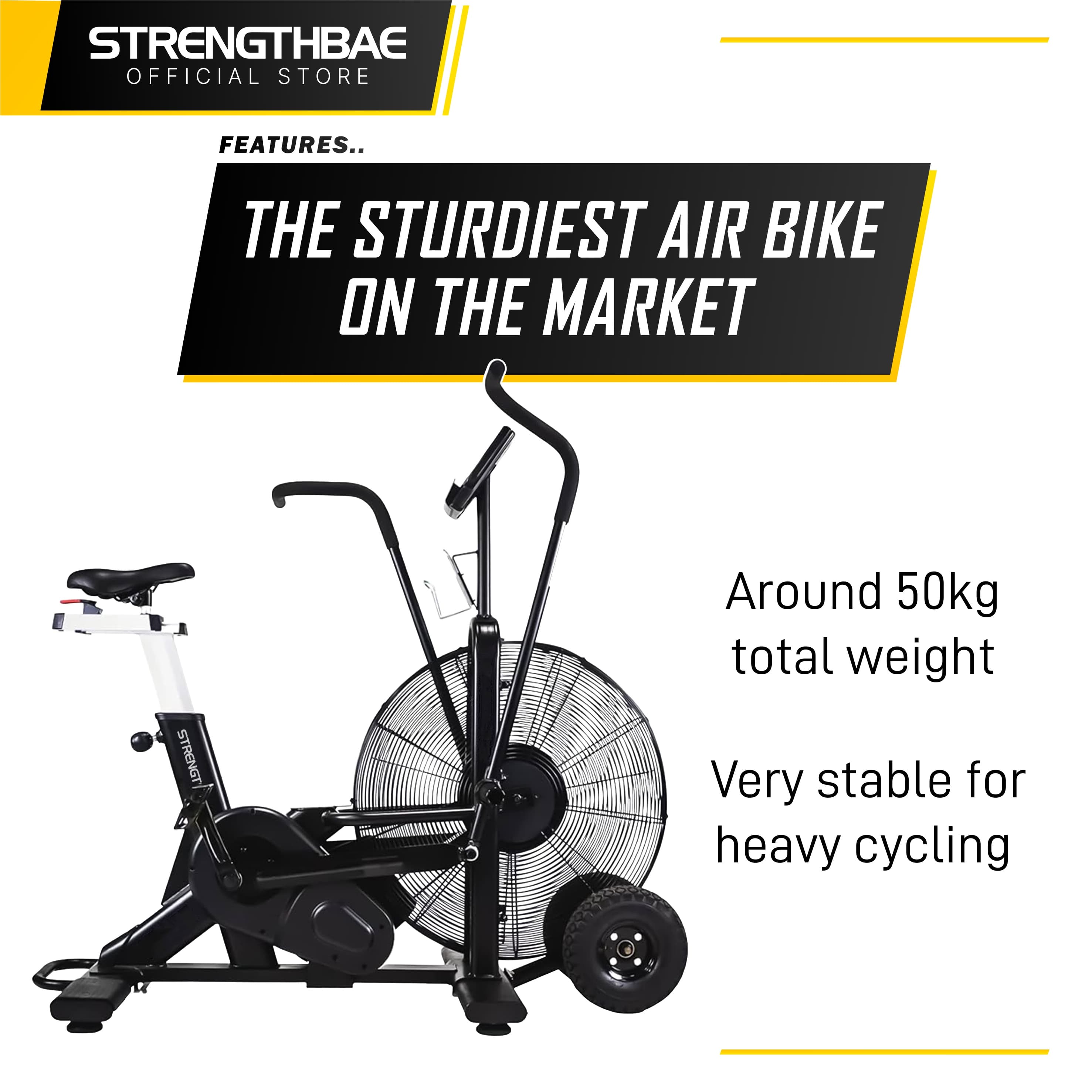 Air Bike Strengthbae – Sepeda Statis Fan Resistance untuk Full-Body Cardio