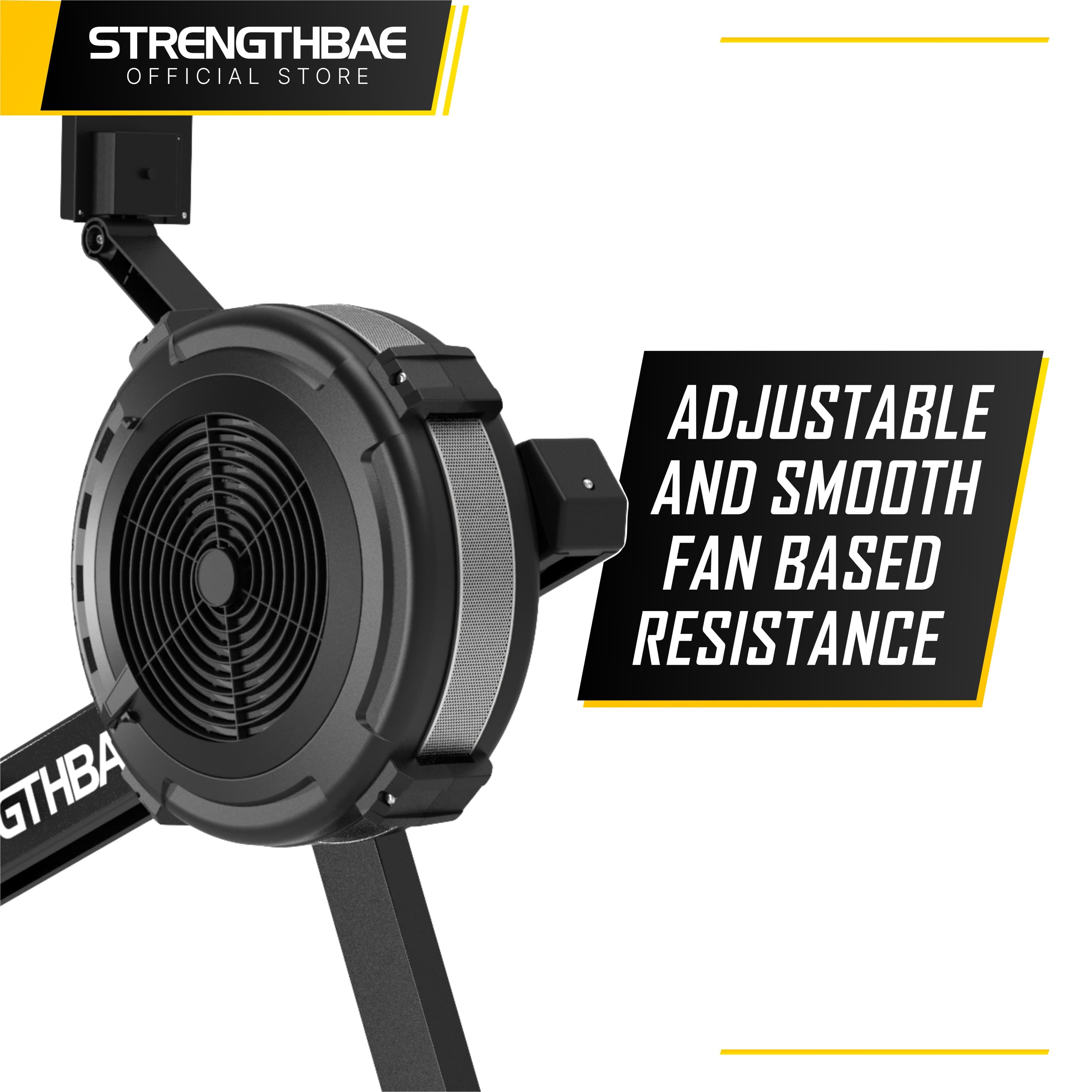 Air Rower Strengthbae – Commercial Rowing Machine dengan Adjustable Fan Resistance
