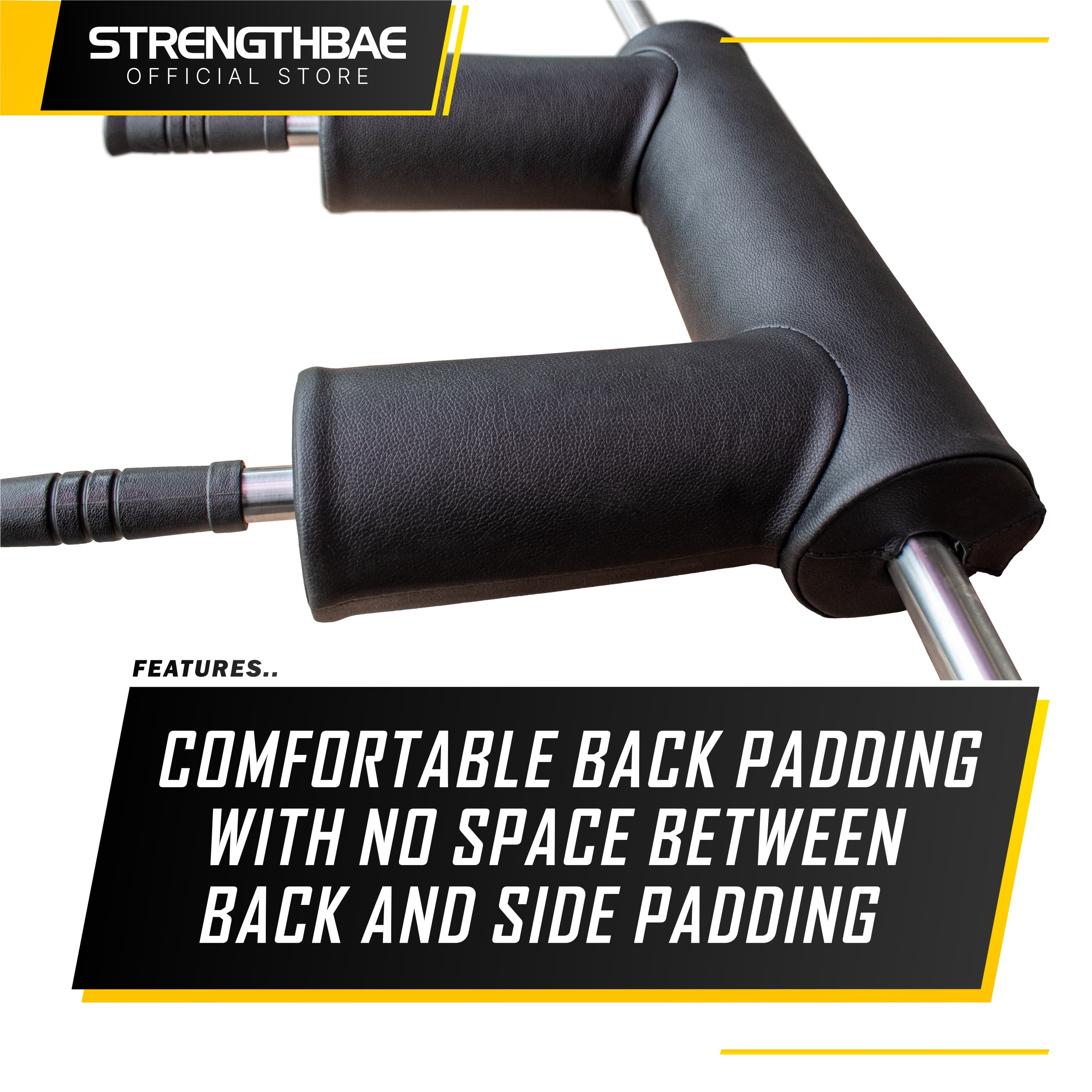 Cloud Bar Strengthbae – Safety Squat Bar dengan Padding Tebal