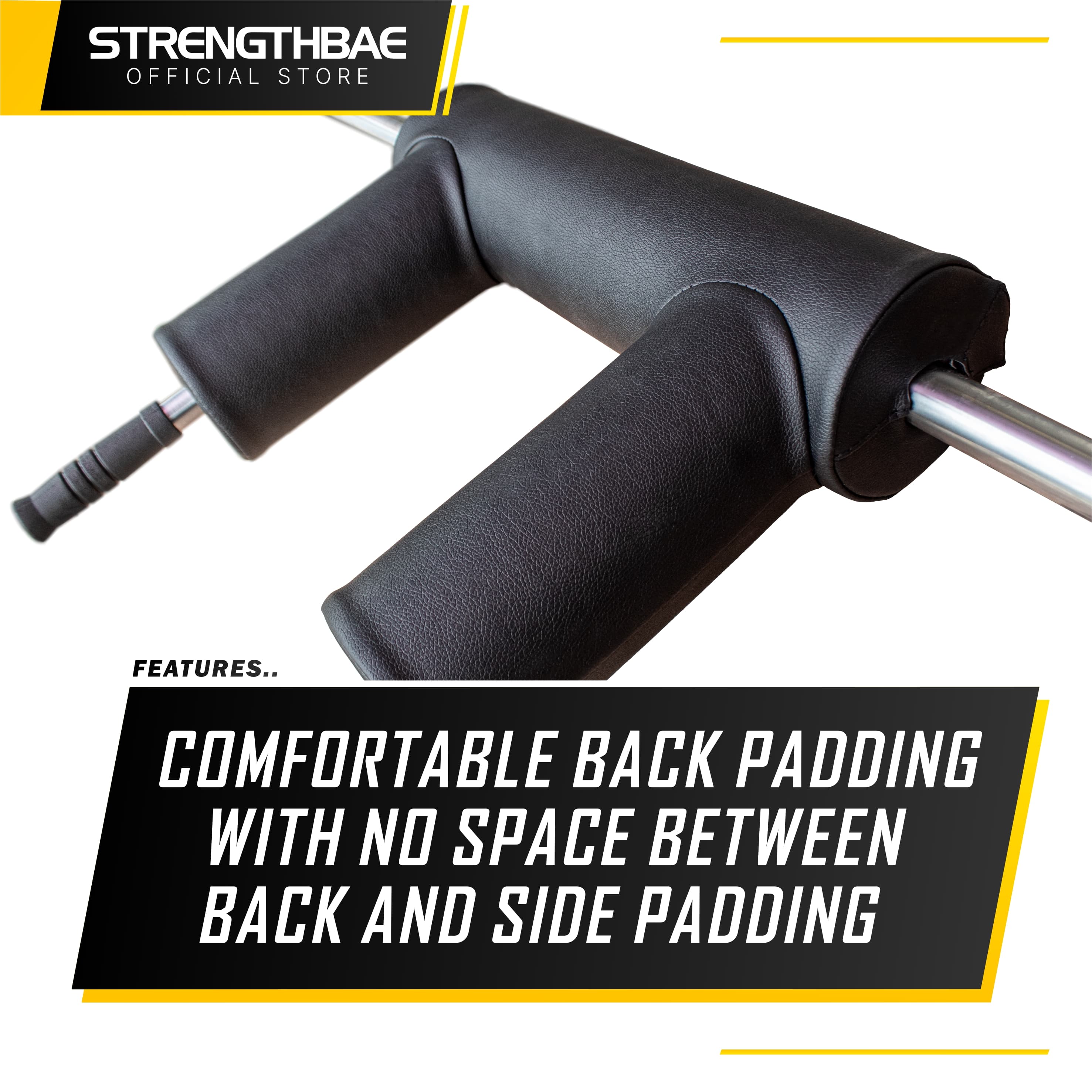 Cloud Bar Strengthbae – Safety Squat Bar dengan Padding Tebal