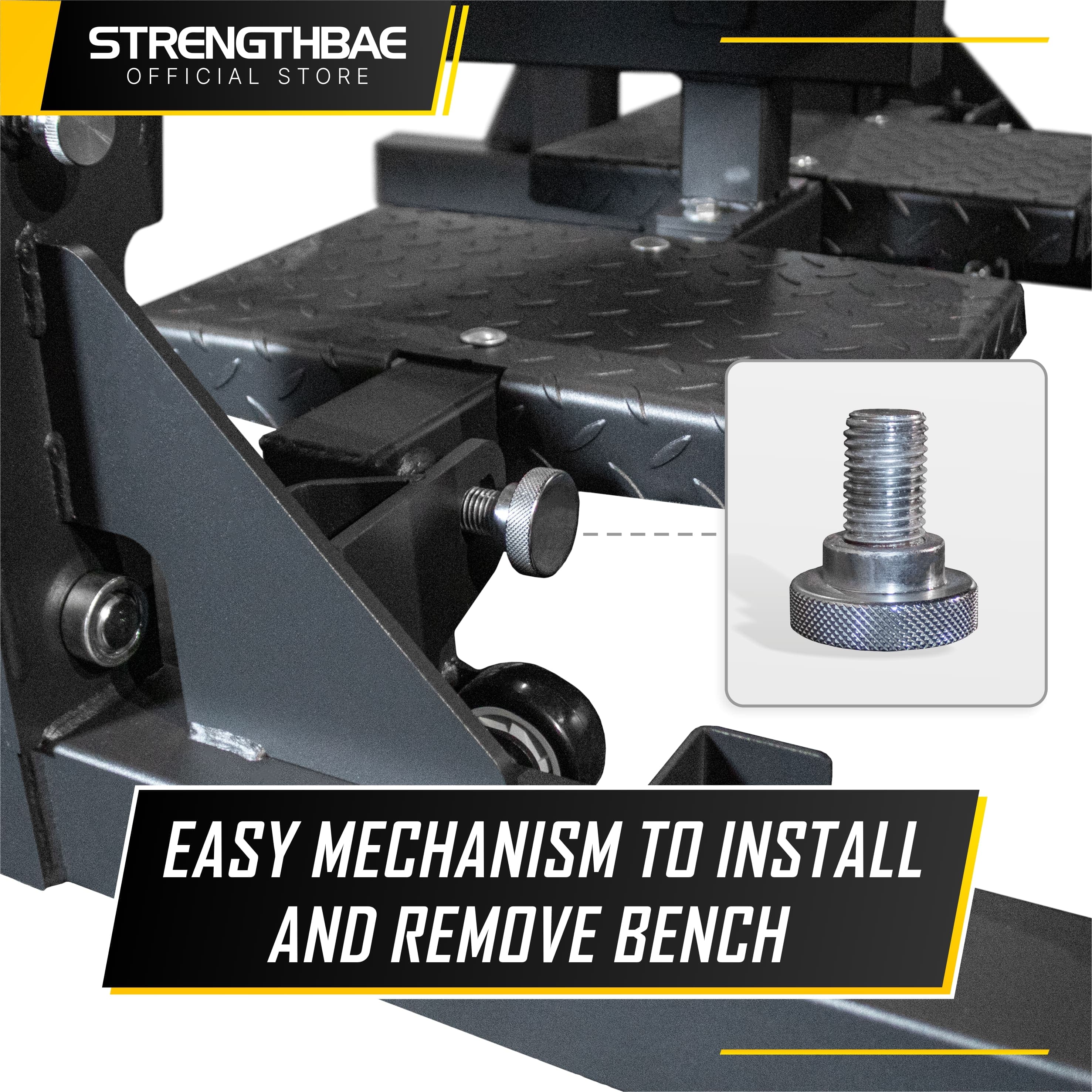 Combo Rack Strengthbae – Squat Rack dan Flat Bench Powerlifting