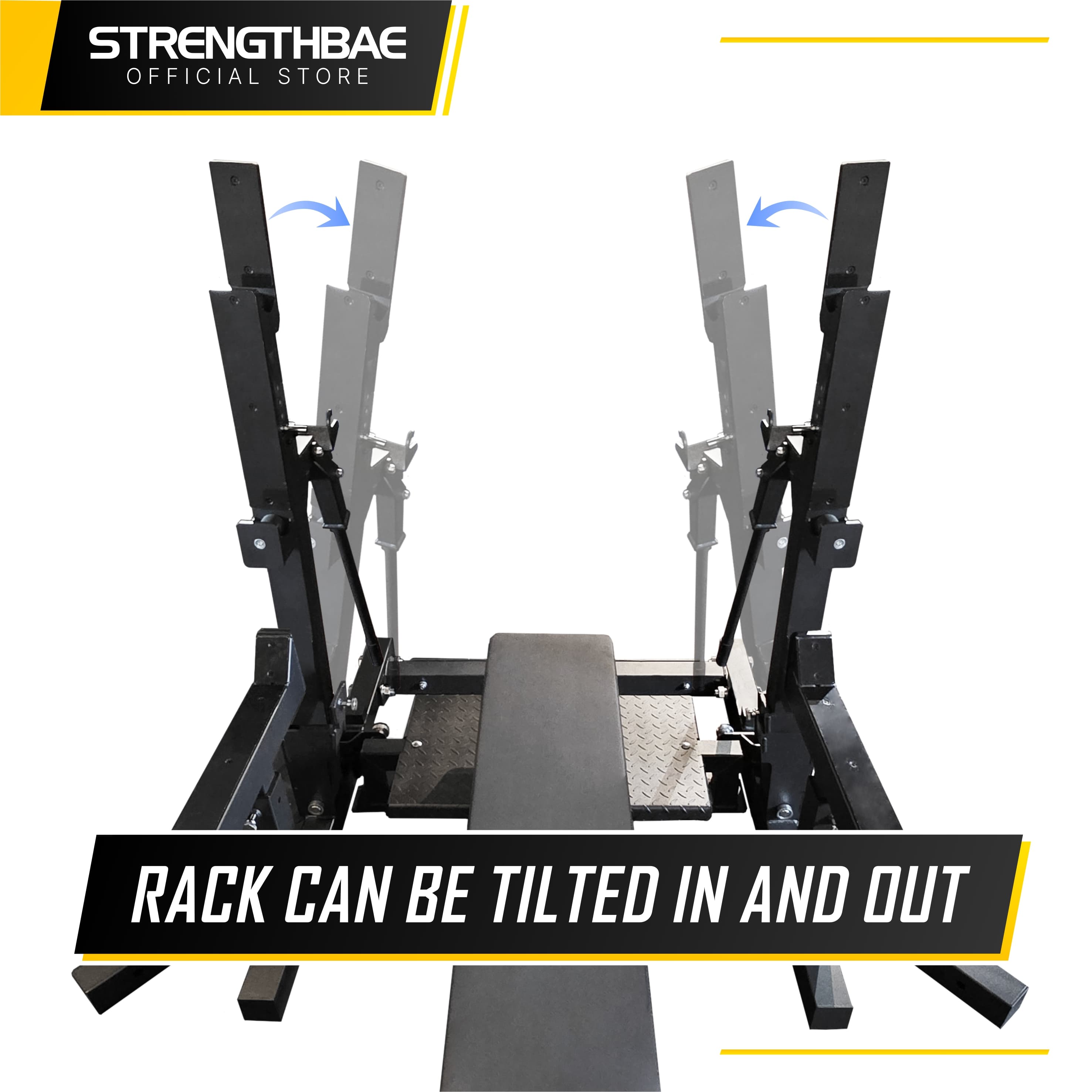 Combo Rack Strengthbae – Squat Rack dan Flat Bench Powerlifting
