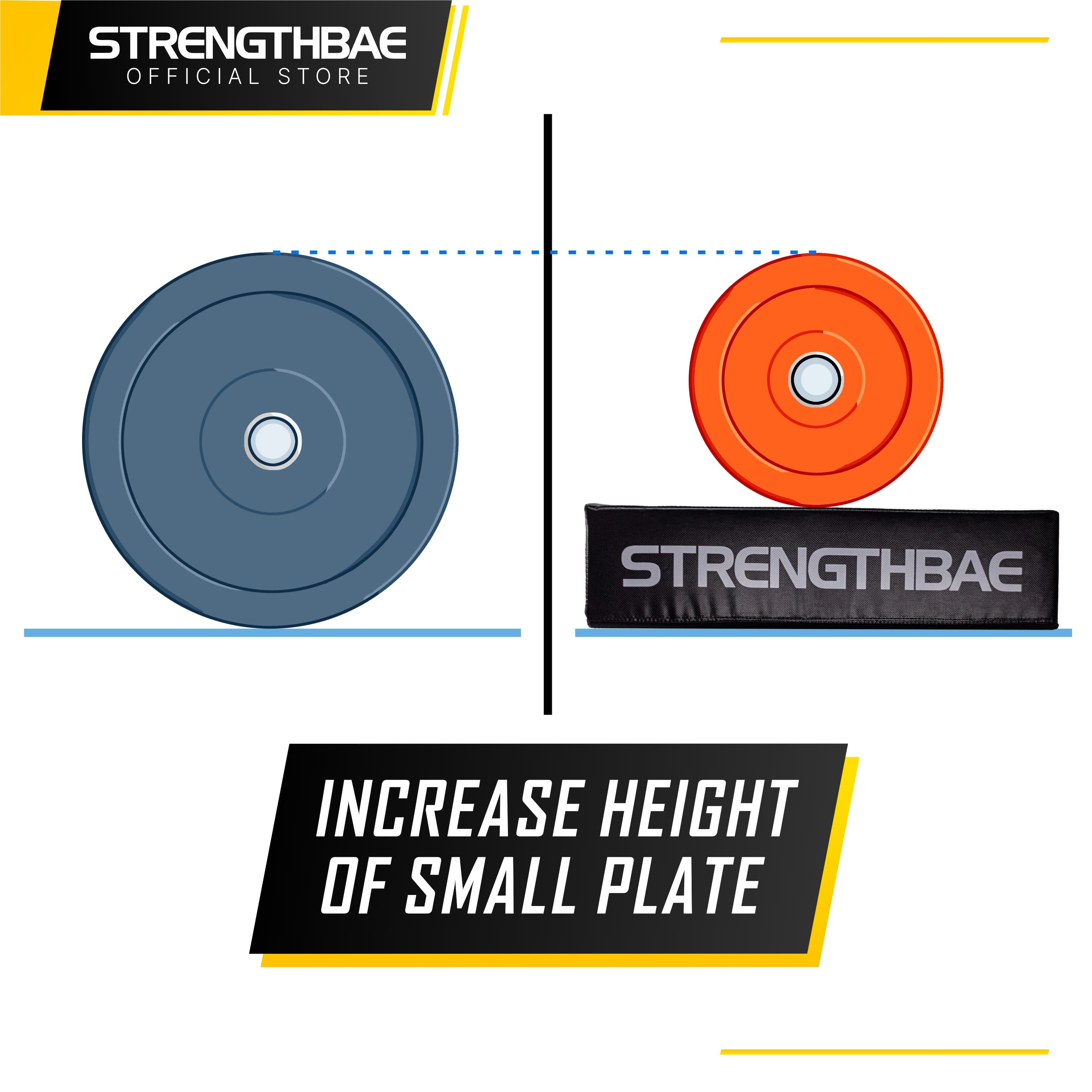 Crash Pad Strengthbae 15 cm – Peredam Benturan Barbell dan Deadlift Pad