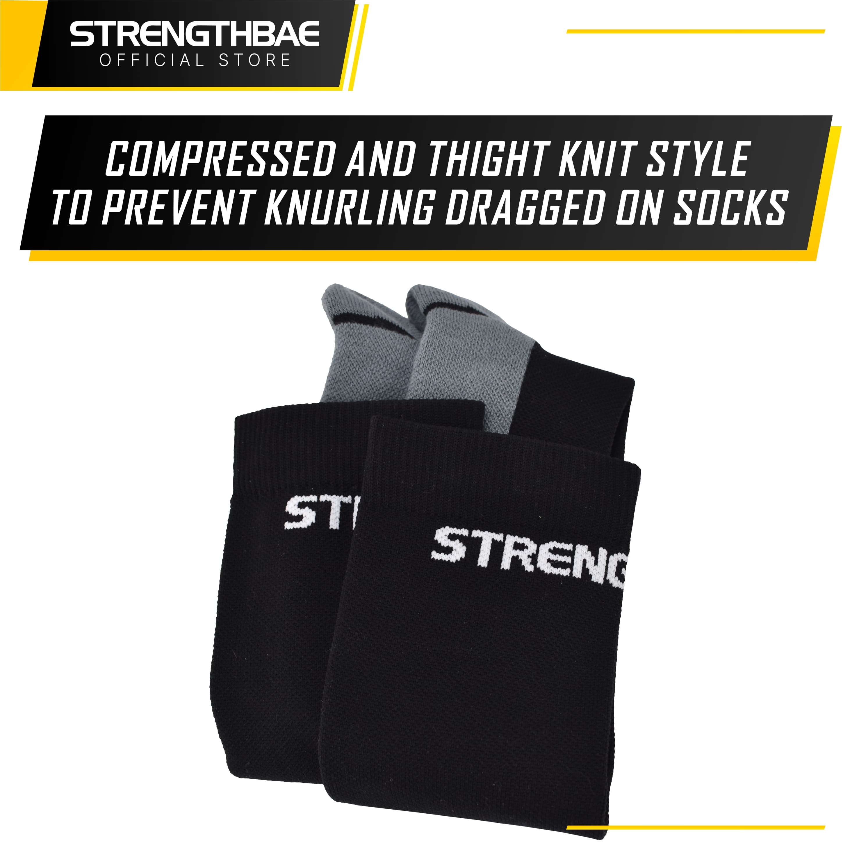 Deadlift Socks Strengthbae – Kaus Kaki Pelindung Tulang Kering