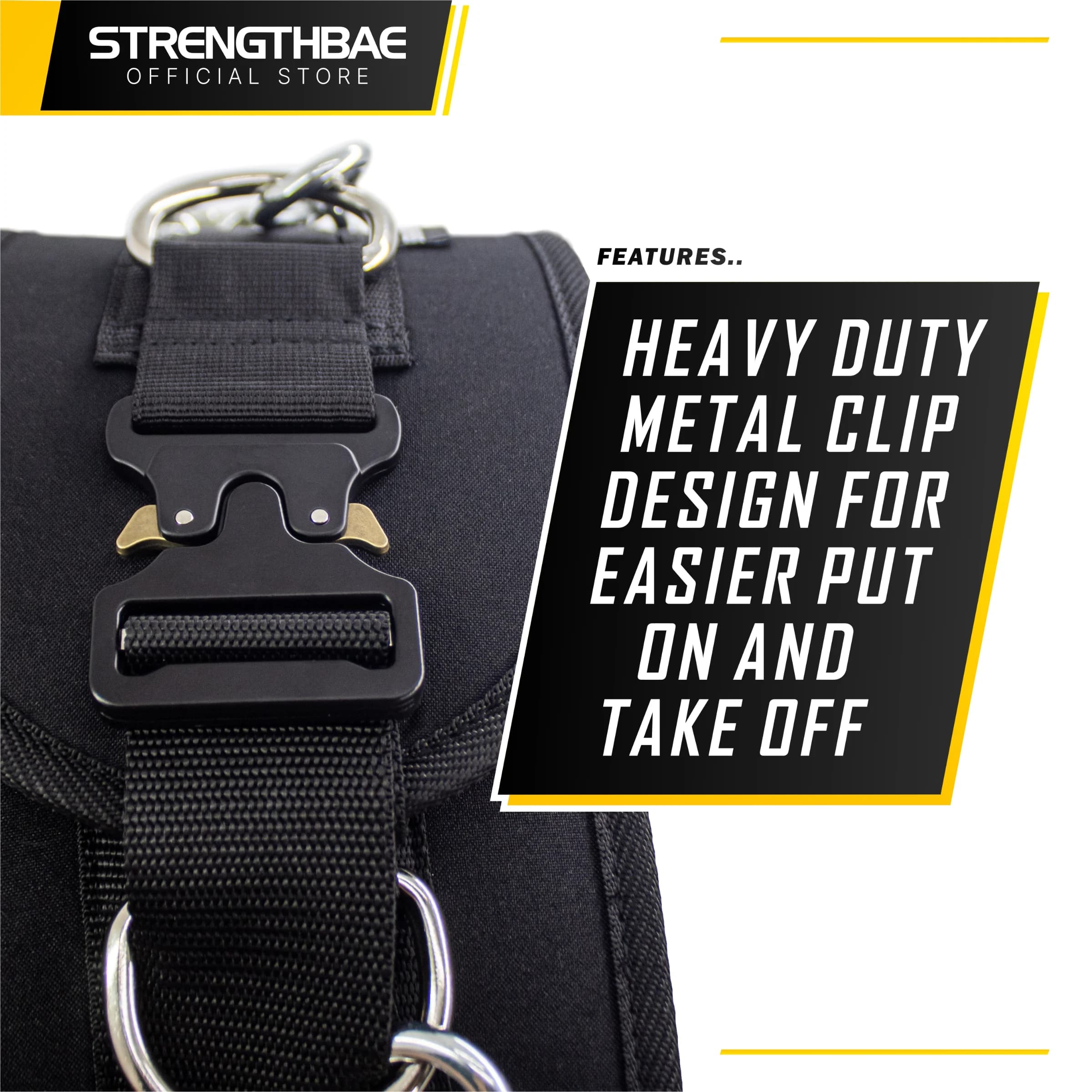 Dip Belt Heavy Duty Strengthbae – Sabuk Beban untuk Weighted Dips dan Pull-Up