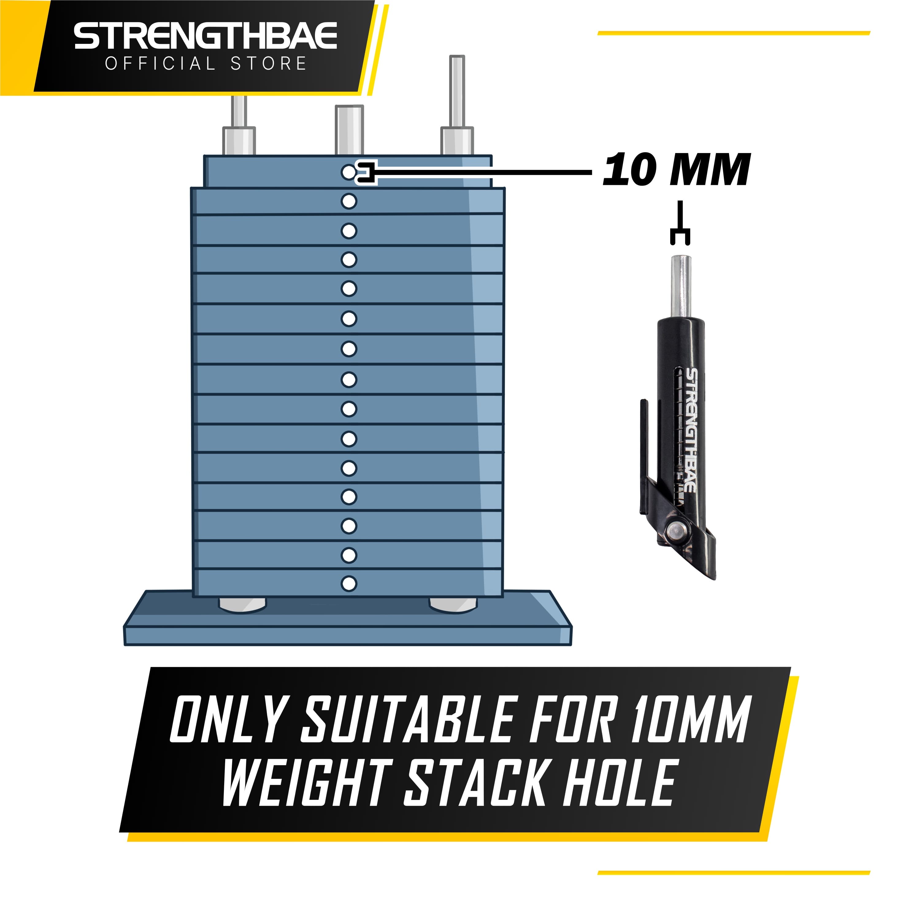 Drop Set Pin Strengthbae – Pin Otomatis Cable Machine 10 mm