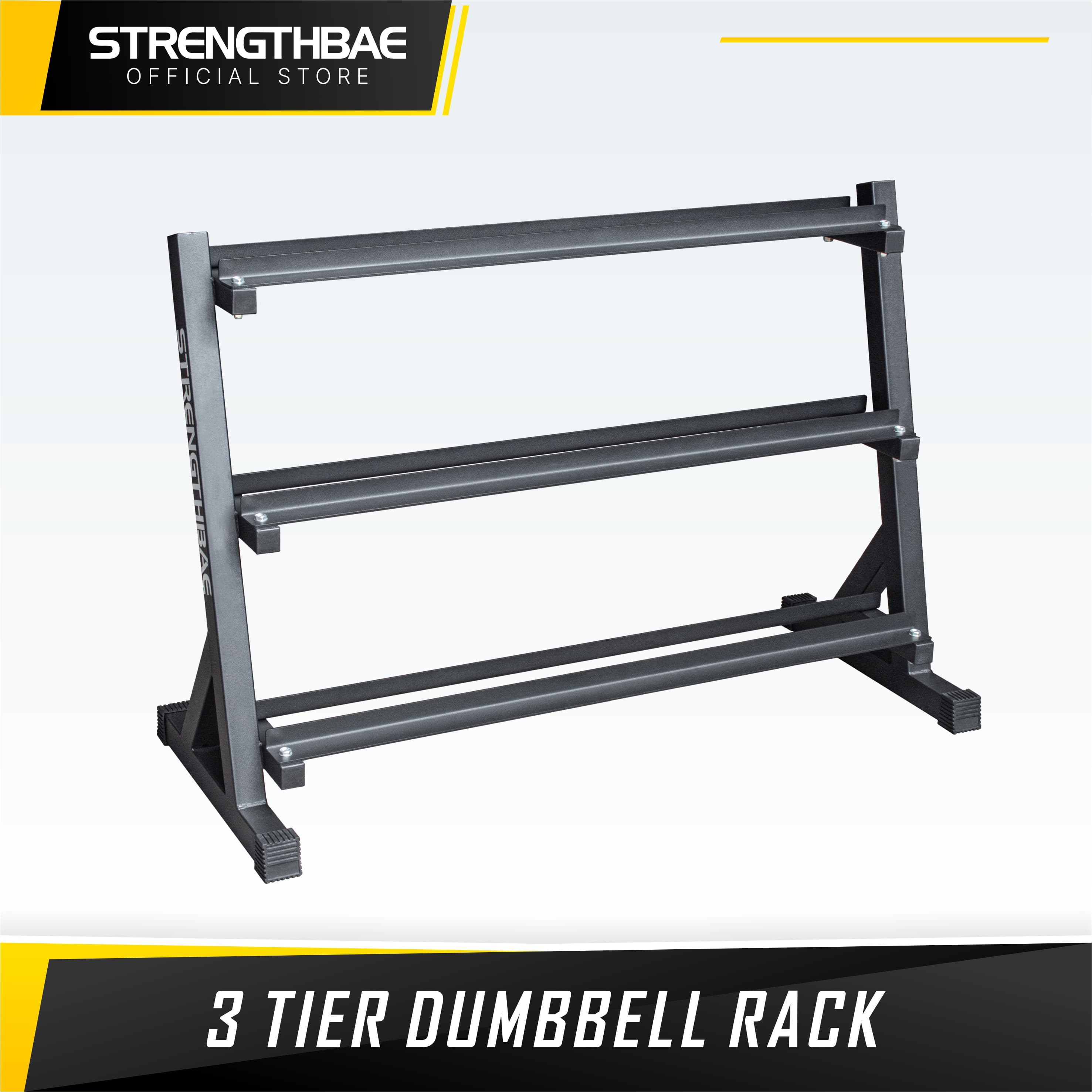 Dumbbell Rack 3 Tier Strengthbae – Rak Dumbbell Kapasitas 400 kg