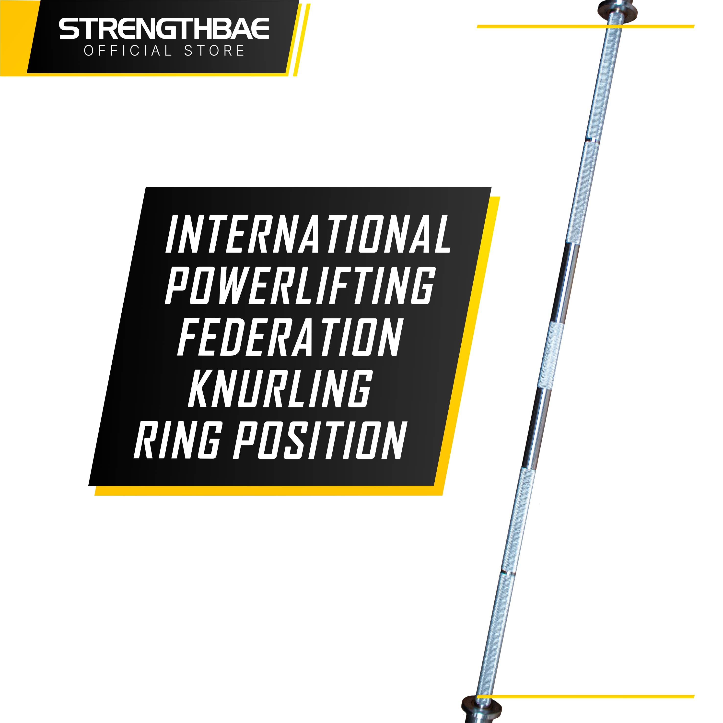 Fire Bar Strengthbae – Stiff Power Bar untuk Squat, Bench Press, dan Deadlift