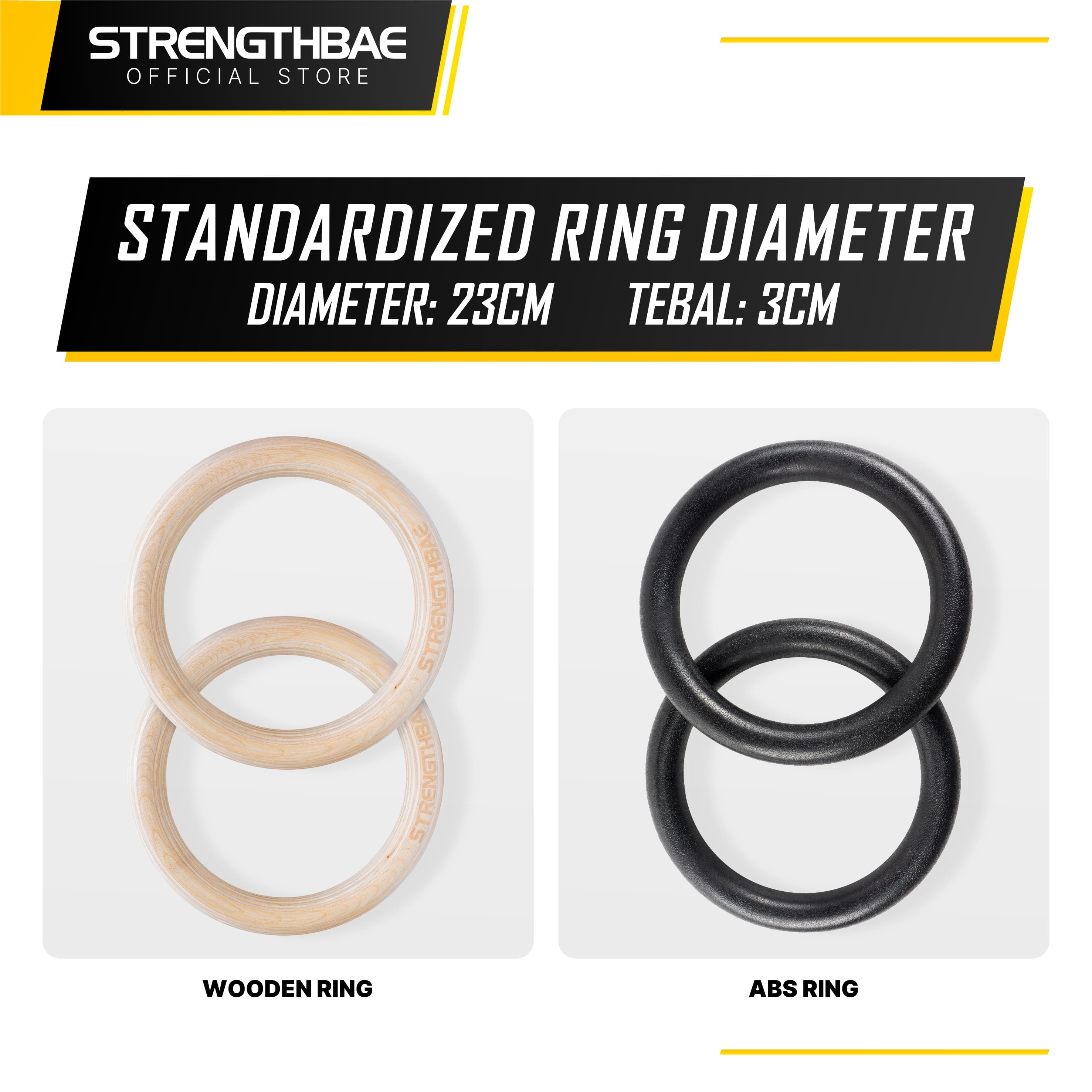 Gymnastic Ring Strengthbae – Ring Calisthenics untuk Pull-Up, Dips, dan Muscle-Up
