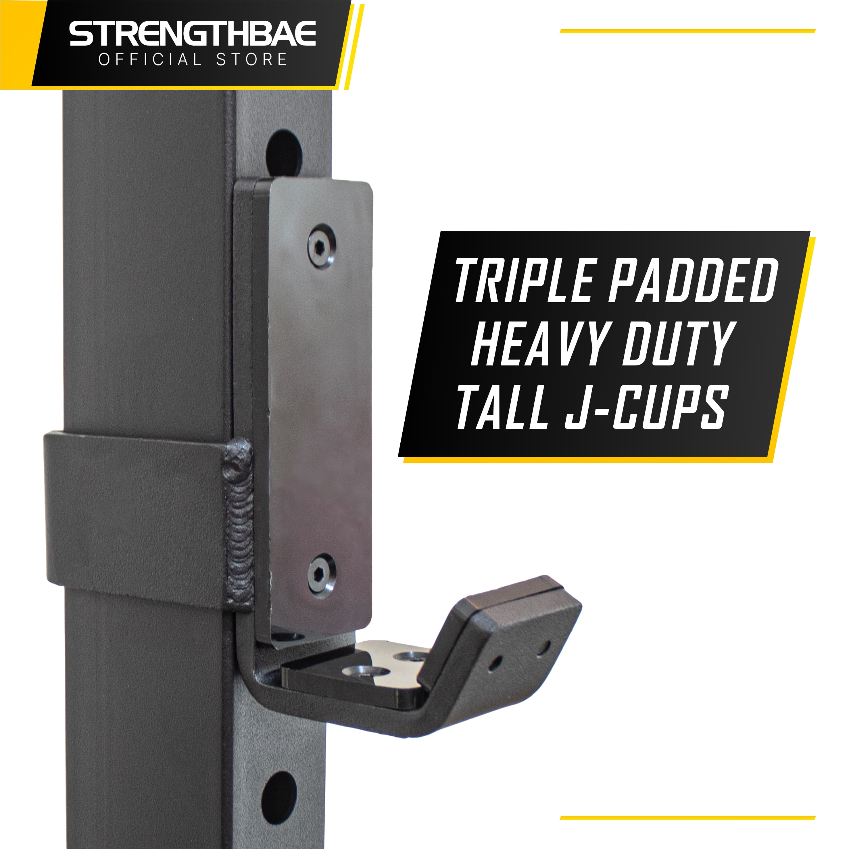 Half Rack Strengthbae – Squat Rack dengan Pull-Up Bar dan Weight Plate Storage