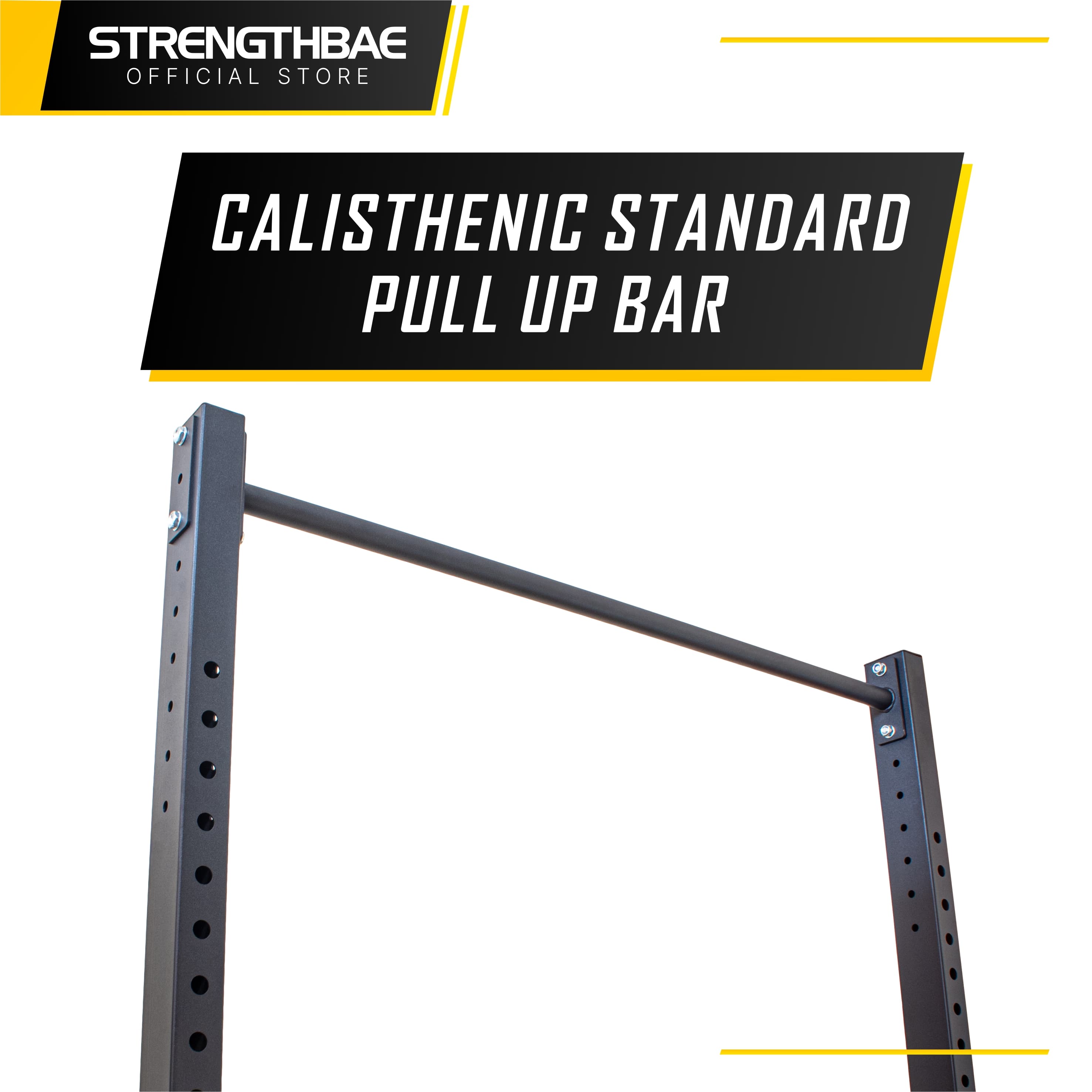 Half Rack Strengthbae – Squat Rack dengan Pull-Up Bar dan Weight Plate Storage