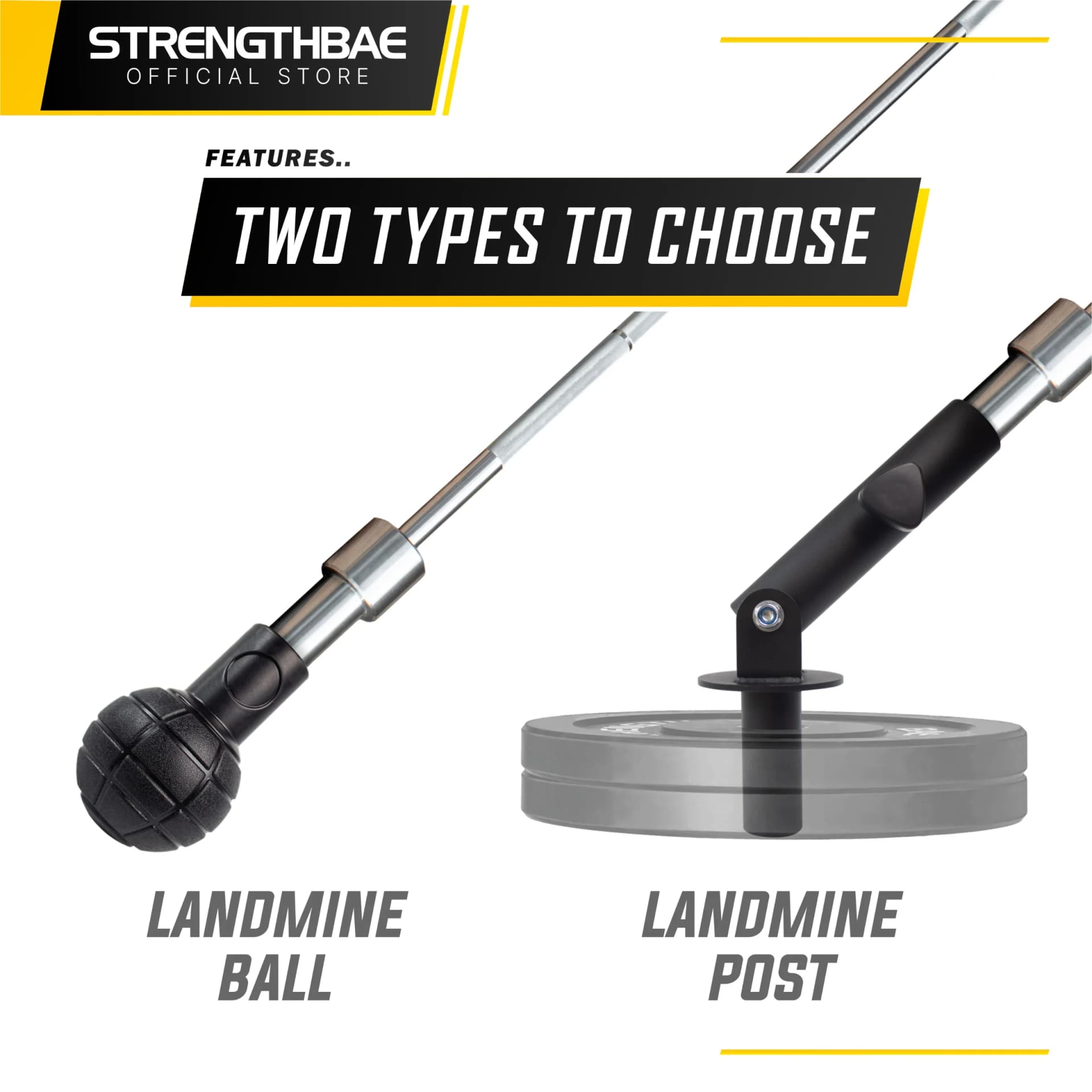Landmine Post & Ball Strengthbae – Landmine Attachment untuk T-Bar Row dan Latihan Barbell