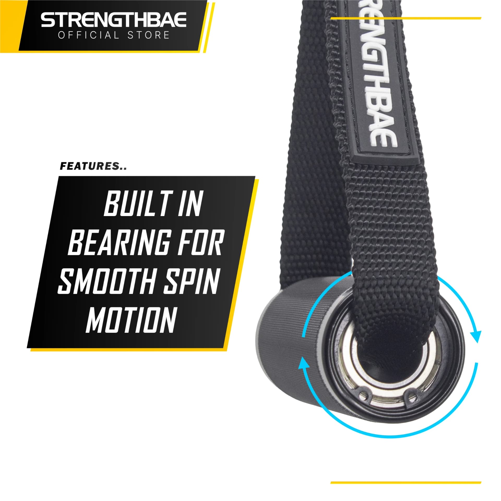D-Handle Metal Bearing Strengthbae – Aluminium Cable Machine Attachment