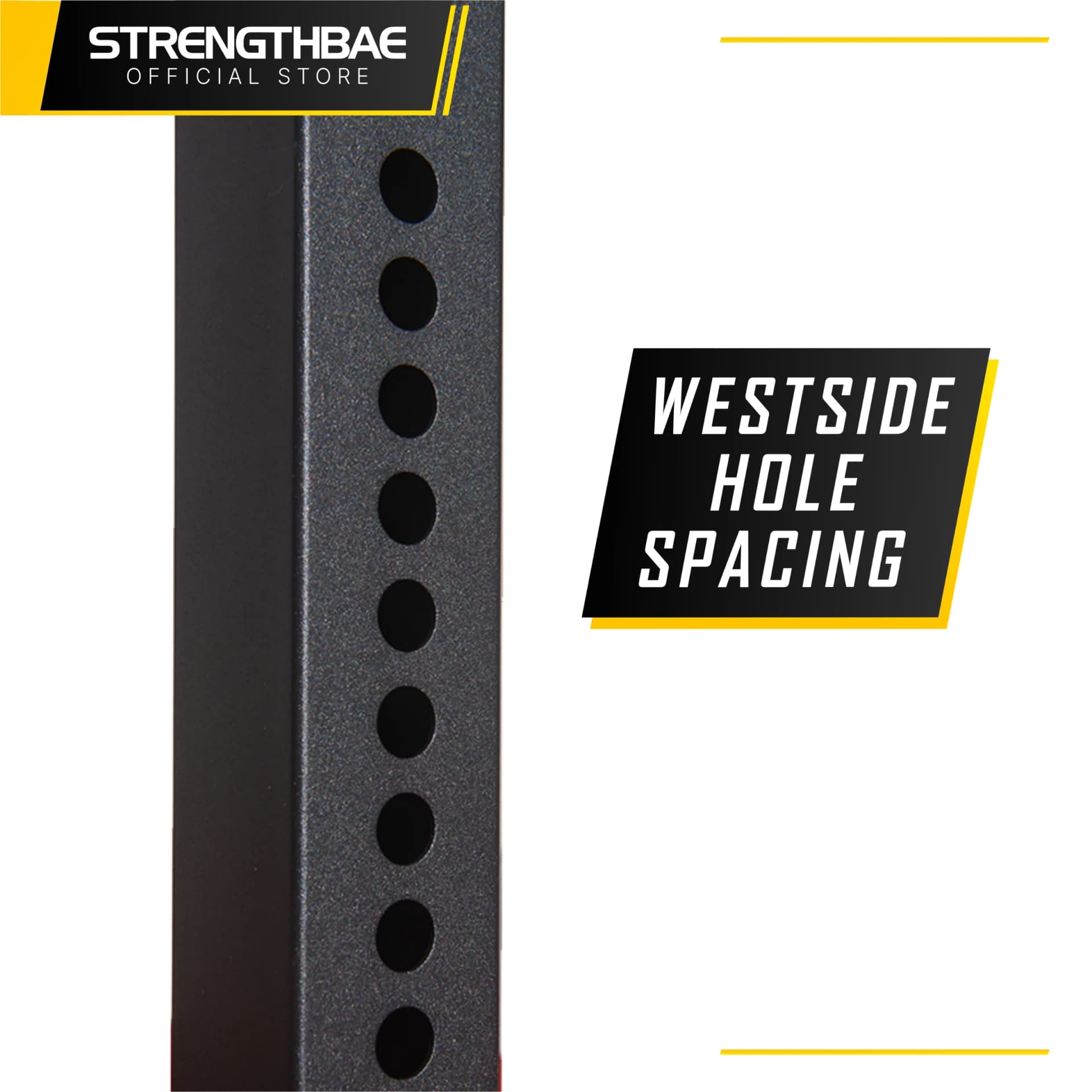 Power Rack Strengthbae – Squat Cage dengan J-Hook Berlapis Rubber