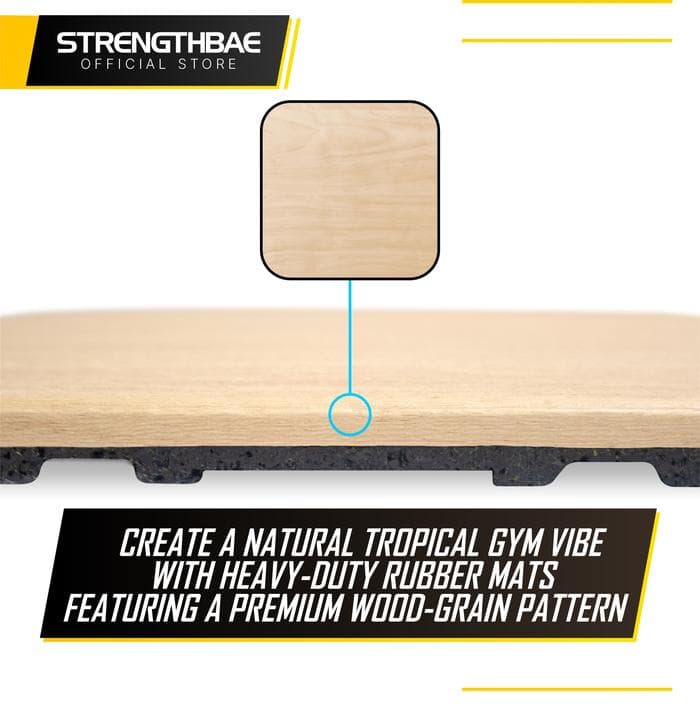 Rubber Mat Gym Flooring Wood Texture