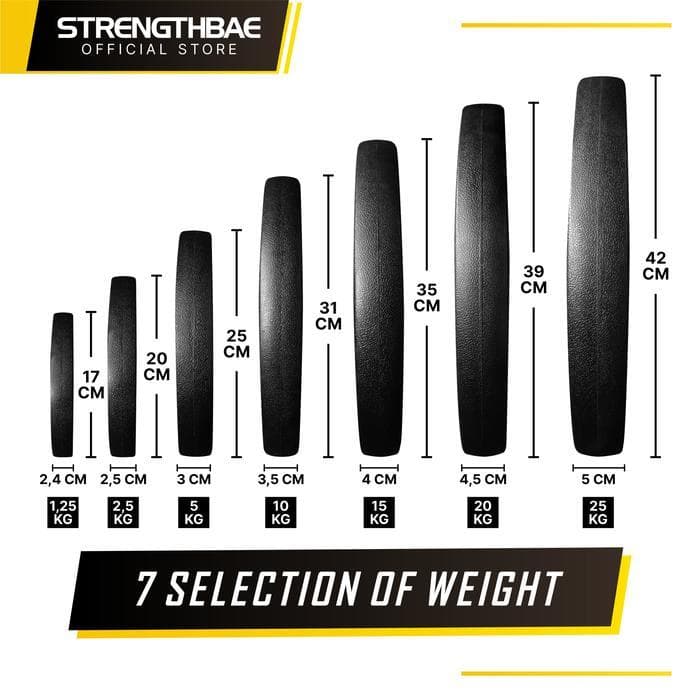 Rubber weight plate 3 cm