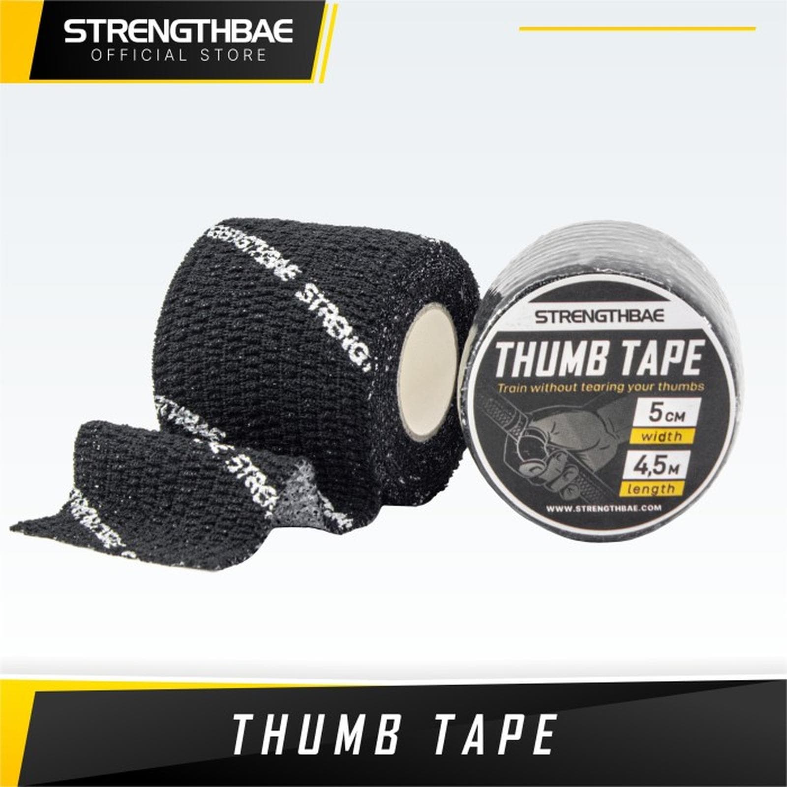 Thumb Tape Strengthbae – Tape Jempol 5 cm untuk Hook Grip dan Weightlifting