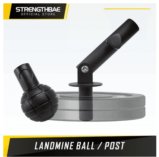 Landmine Post & Ball Strengthbae – Landmine Attachment untuk T-Bar Row dan Latihan Barbell
