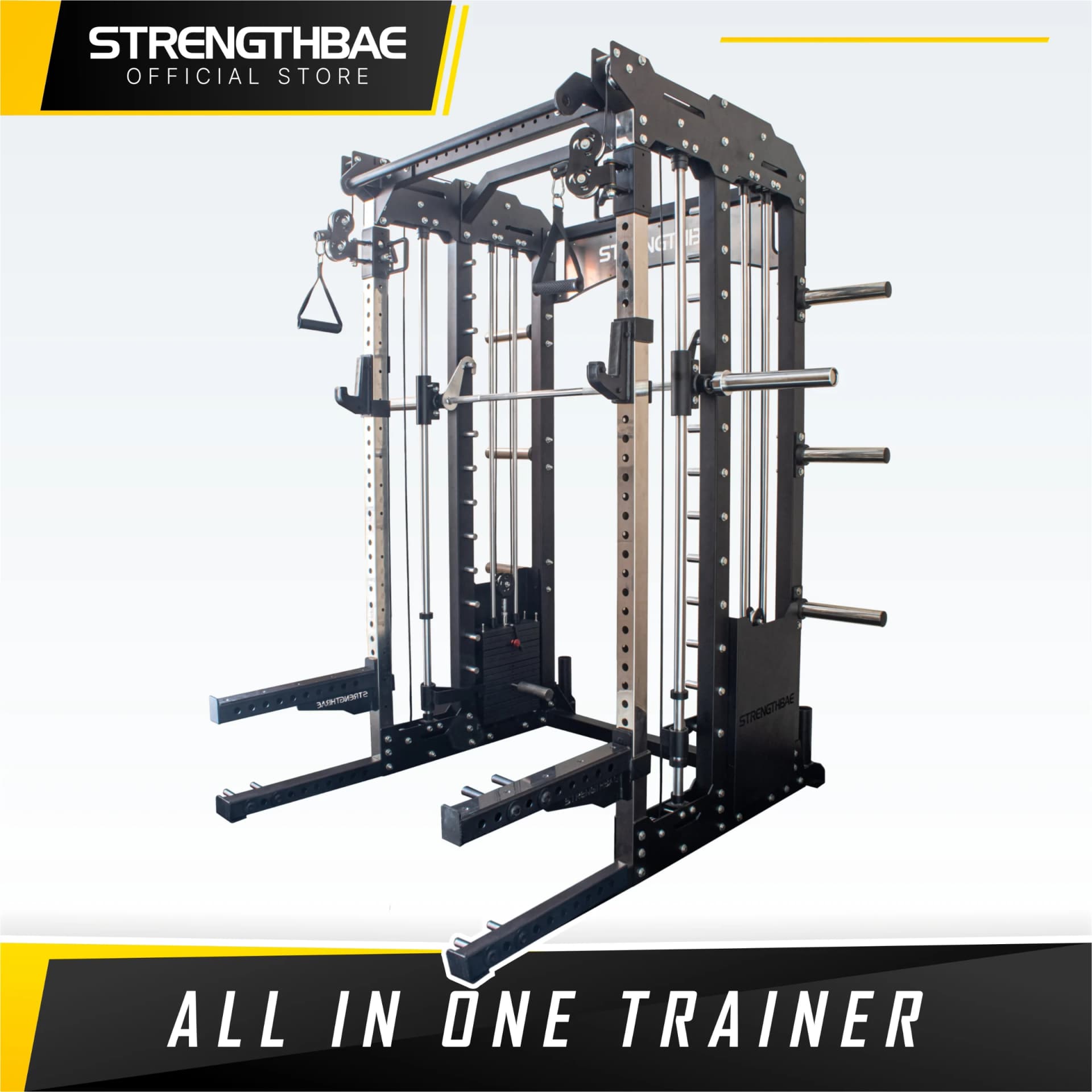 All In 1 Trainer Strengthbae – Power Rack, Smith Machine & Cable Machine