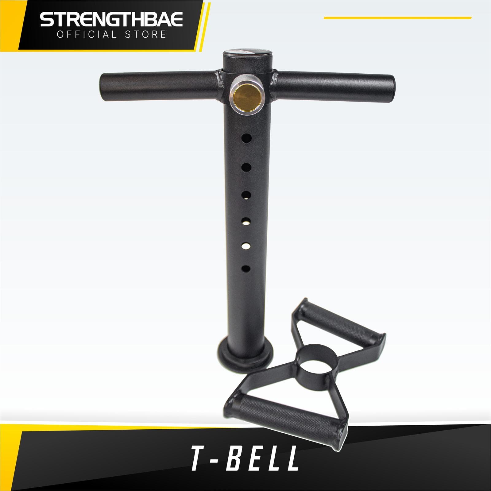 T-Bell Strengthbae – Plate Loaded Handle untuk Straddle Squat, Sumo Deadlift, dan Duck Walk