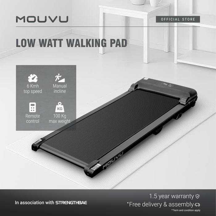 Walking Pad Low Watt MOUVU | Treadmill Low Voltage – Alat Olahraga Home Gym Mach